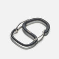Coachwhip Carabiner Key Ring, Vapor Black
