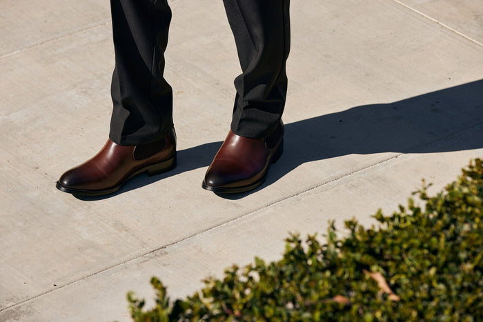 Coffee Brown Chelsea Boots - 2.8 Inches Taller - SARTORO