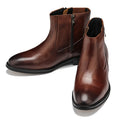 Coffee Brown Zipper Boots - 2.8 Inches Taller - SARTORO