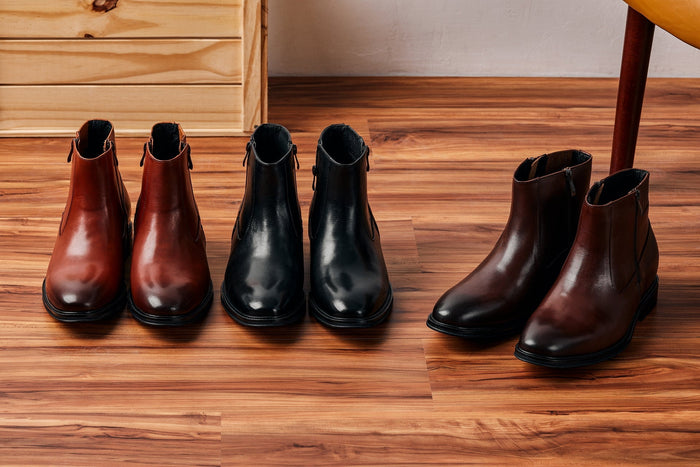 Coffee Brown Zipper Boots - 2.8 Inches Taller - SARTORO