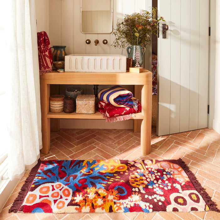 Cora Bath Runner - Garnet