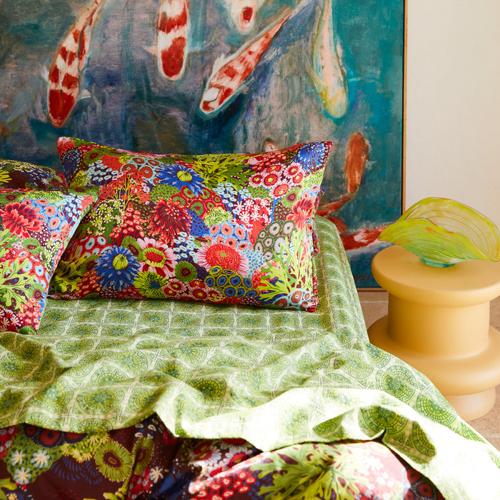 Coralie Silk Pillowcase - Garnet