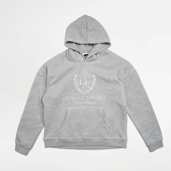 Crest Stitch Hoodie - Grey