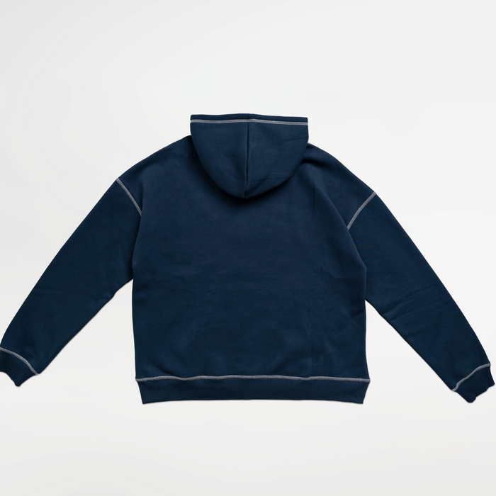 Crest Stitch Hoodie - Navy