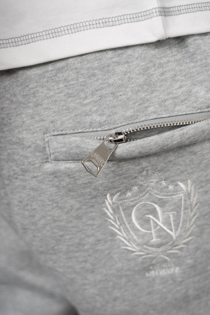 Crest Stitch Shorts - Grey