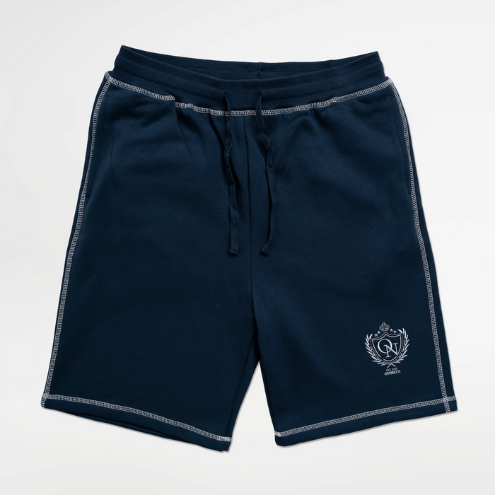 Crest Stitch Shorts - Navy