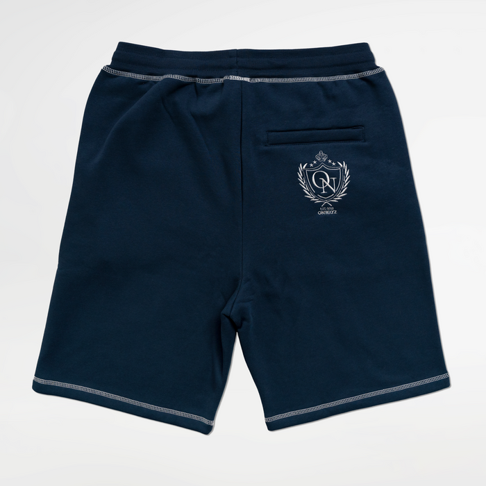 Crest Stitch Shorts - Navy