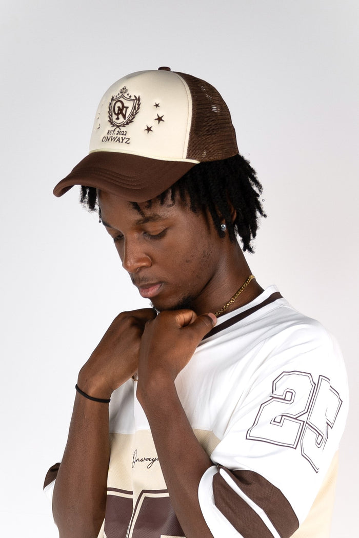 Crest Trucker Cap - Brown