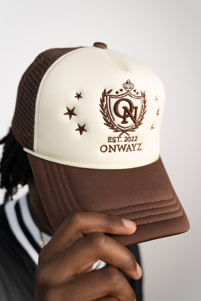 Crest Trucker Cap - Brown