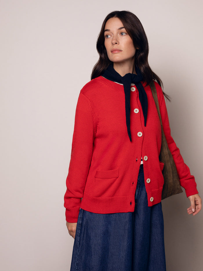 Crew Neck Cardigan