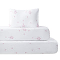 crib set petal dreams print - white/print