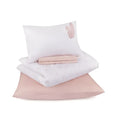 crib set summer skies print - blush butterfly