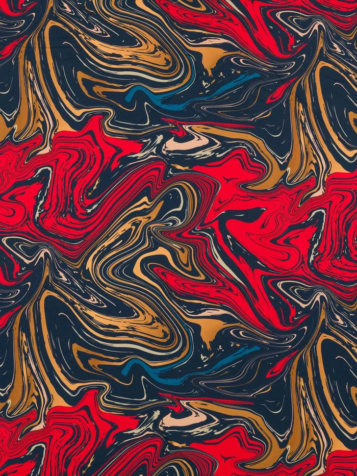 Crimson Swirl Silk Shirt - SARTORO