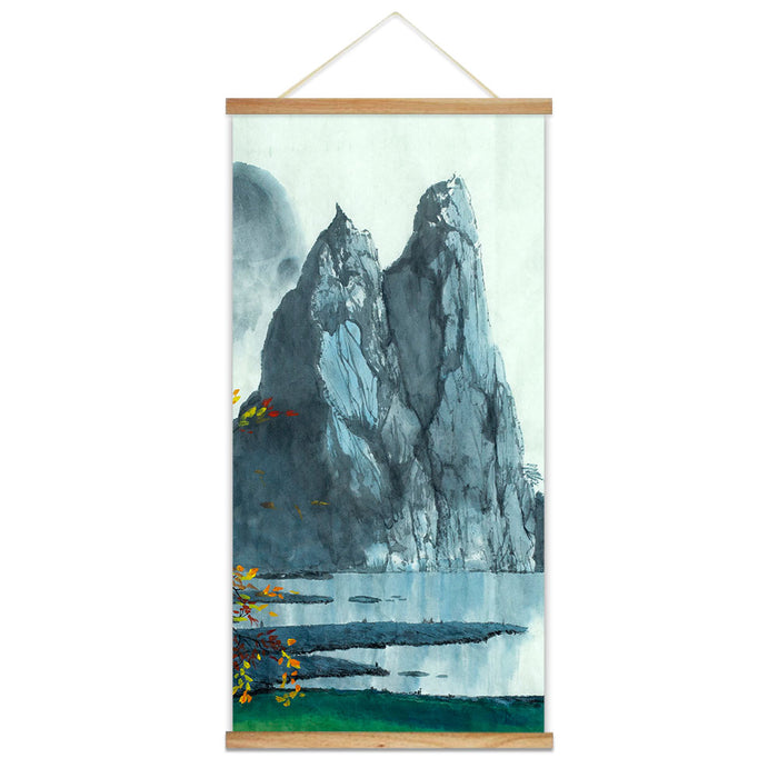 Customizable Canvas Poster Print with Wood Frame Hanger
