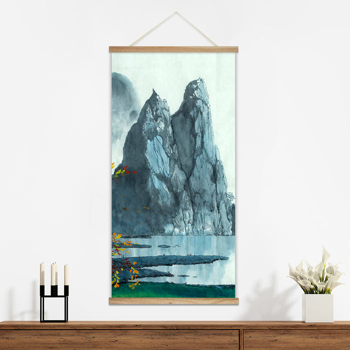 Customizable Canvas Poster Print with Wood Frame Hanger