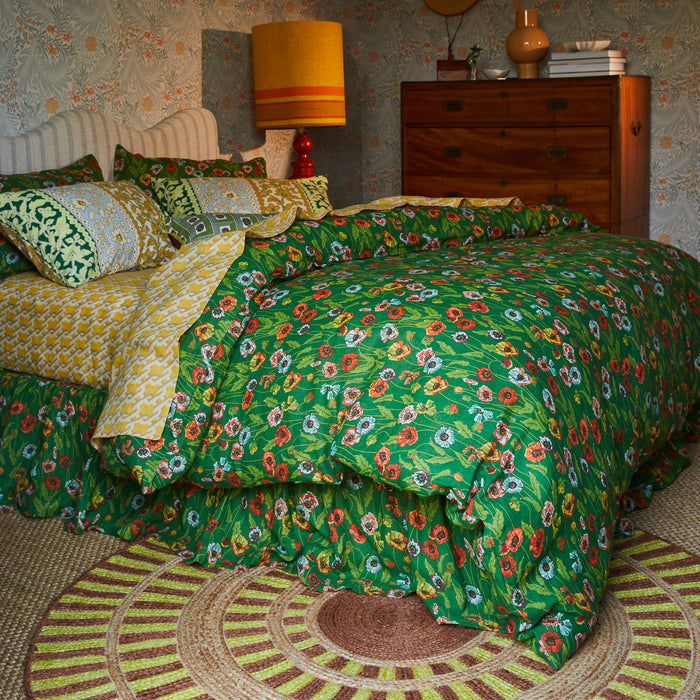 Delphine Linen Ruffle Valance Queen
