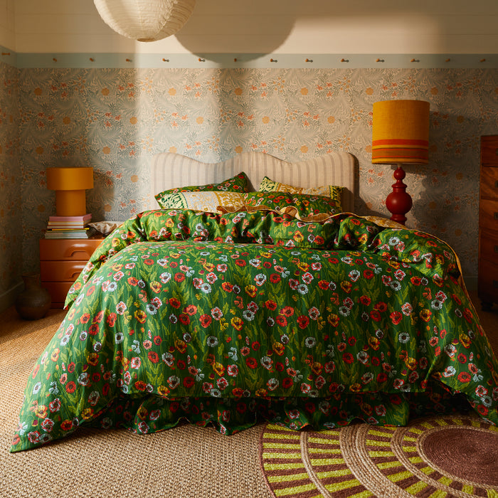 Delphine Linen Ruffle Valance Queen
