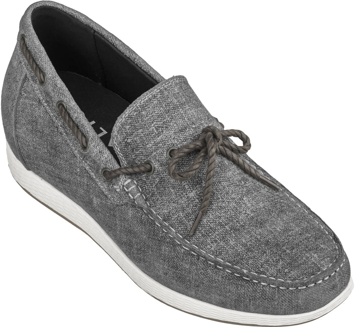 Denim Grey Boat Shoes - 2.4 Inches - SARTORO