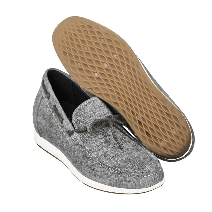 Denim Grey Boat Shoes - 2.4 Inches - SARTORO