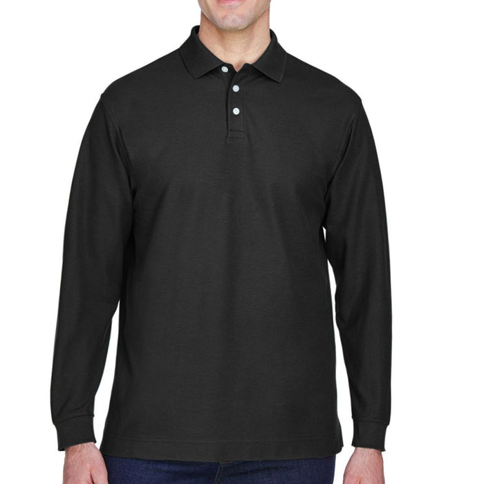 Devon & Jones Men's Long Sleeve Pique Polo