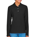 Devon & Jones Women's Long Sleeve Pique Polo