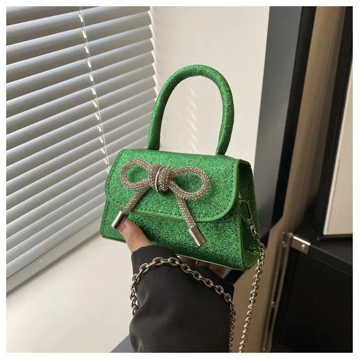 Diamond Sparkling Bowknot Handbags fashionnsio