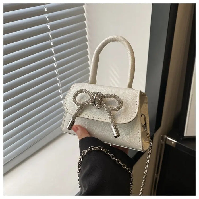 Diamond Sparkling Bowknot Handbags fashionnsio