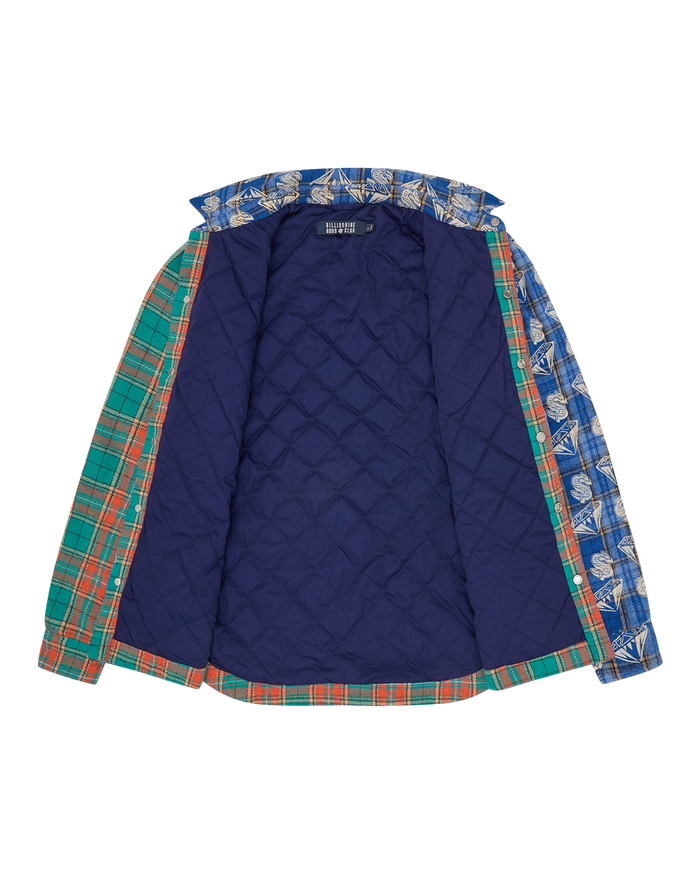 Diamonds & Dollars Check Padded Overshirt