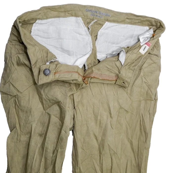 Dickies Women's Khaki Curvy Fit Trousers - Size 14, Medium - Army & Outdoors - Work Trousers