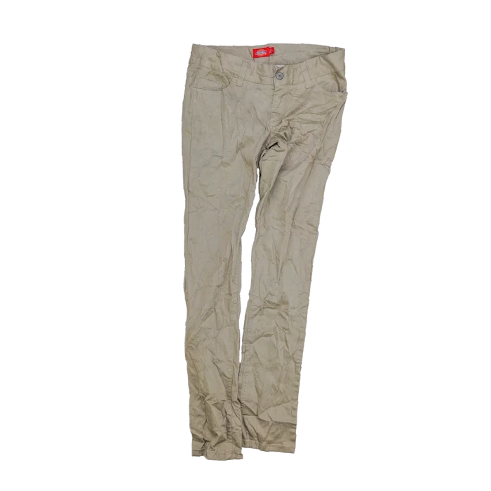 Dickies Women's Khaki Jeans - Size 7, Small - Army & Outdoors - Jeans