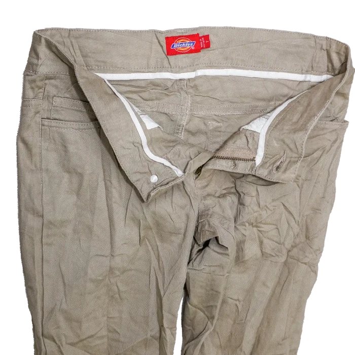 Dickies Women's Khaki Jeans - Size 7, Small - Army & Outdoors - Jeans