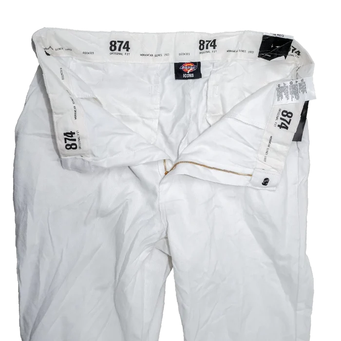Dickies Women's White 874 Work Trousers - Size 14, Medium - Army & Outdoors - Dress Trousers
