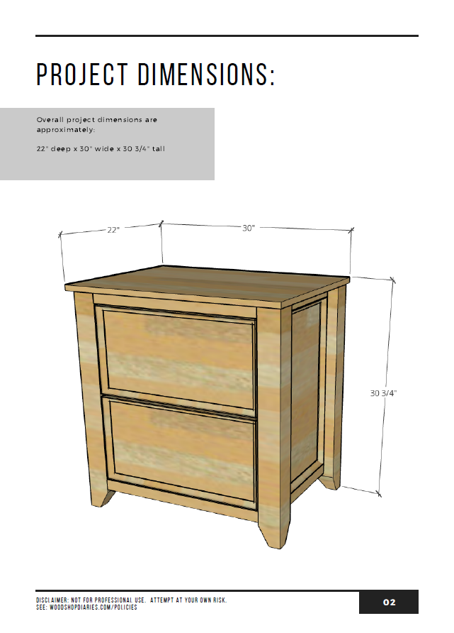 DIY File Cabinet Plan