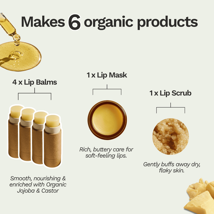 DIY Organic Lip Balm / Care Kit - 3 DIY Projects