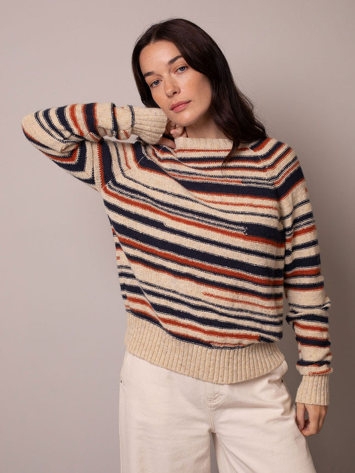 Donegal Blend Broken Stripe Jumper