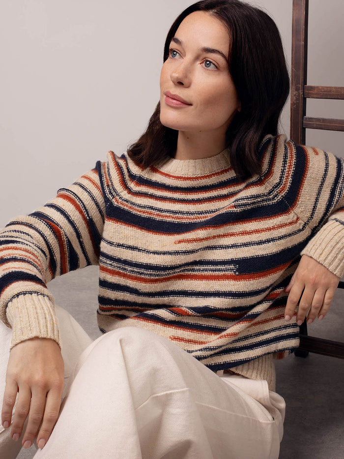 Donegal Blend Broken Stripe Jumper