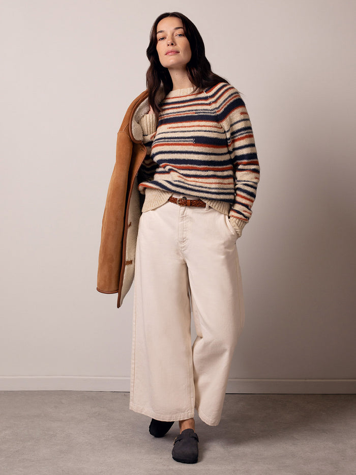 Donegal Blend Broken Stripe Jumper