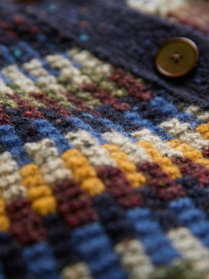 Donegal Stitch Yoke Cardigan