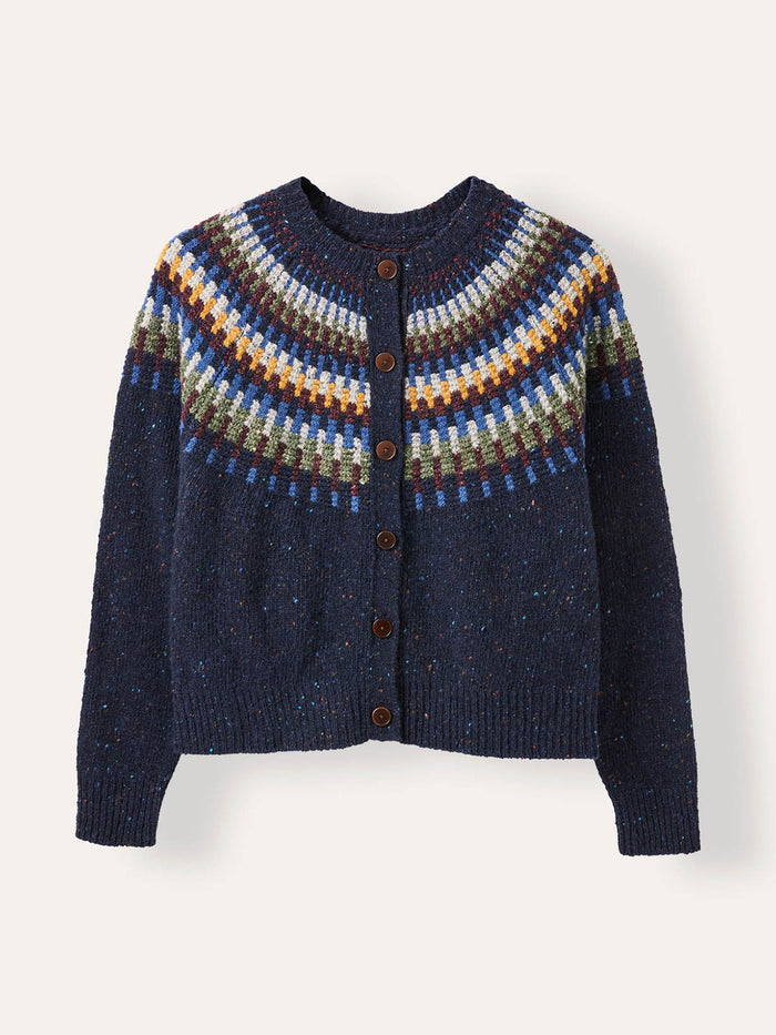 Donegal Stitch Yoke Cardigan