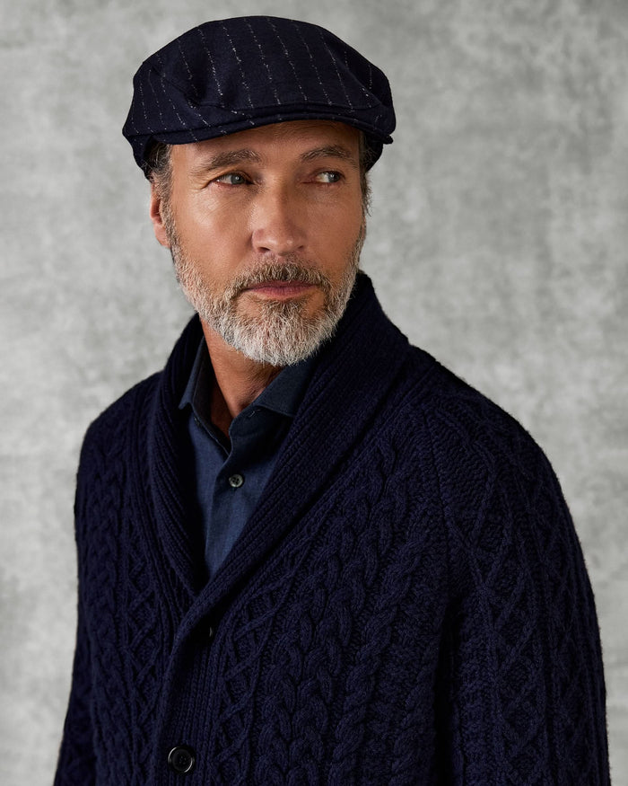 Dowse Wool & Cashmere Morse Code Flannel Cap
