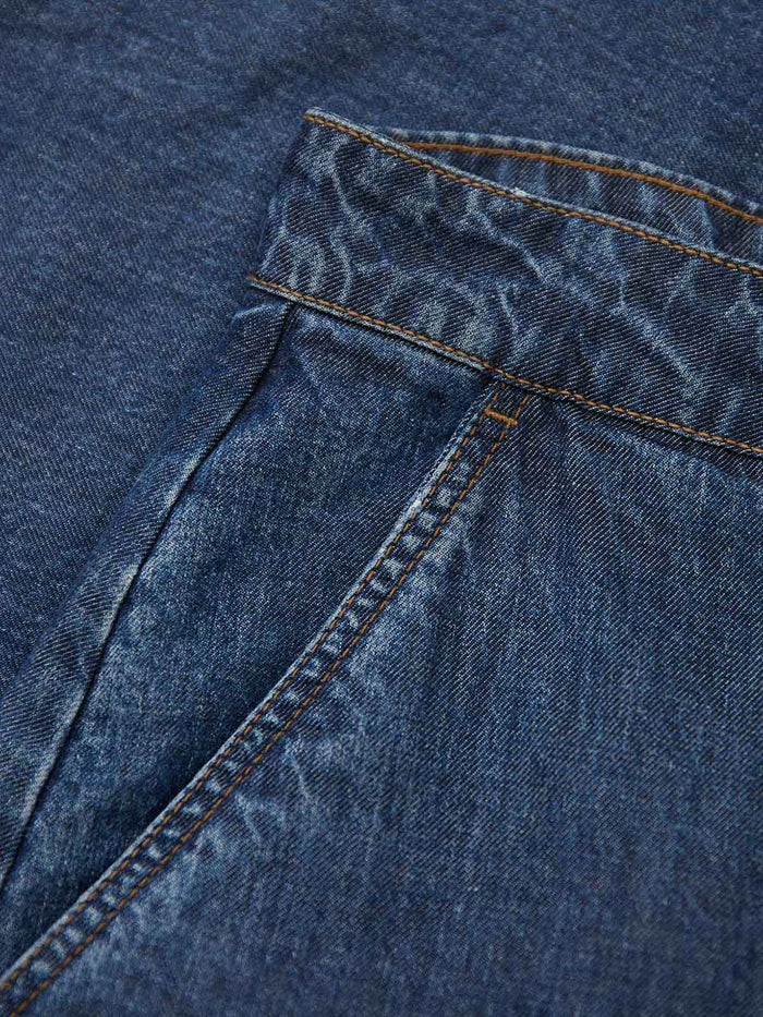 Drape Denim Culottes