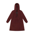 dress label hooded sweatshirt - burgundy
