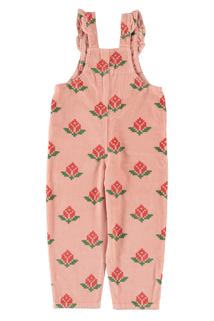 Dungarees Pink with Big Flowers