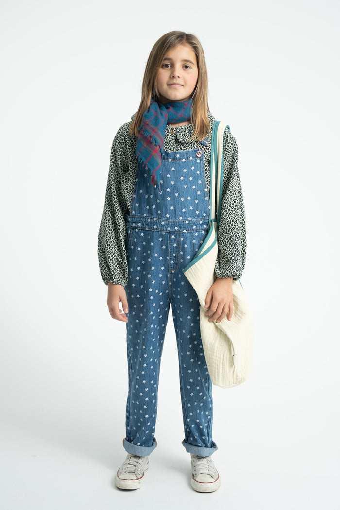 Dungarees Washed Navy Denim with Stars