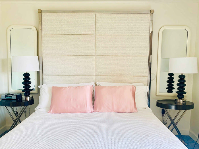 Dusty Pink Silk Pillow Sleeve for Luxurious Sleep and Comfort