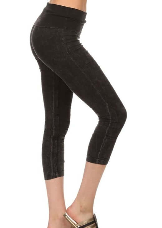 Easy Fit American Cotton Capri Leggings Made in USA for Comfortable Wear - RFE Marketing Ventures
