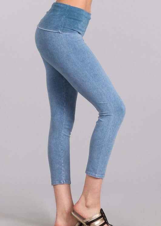 Easy Fit American Cotton Capri Leggings Made in USA for Comfortable Wear