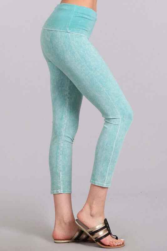 Easy Fit American Cotton Capri Leggings Made in USA for Comfortable Wear