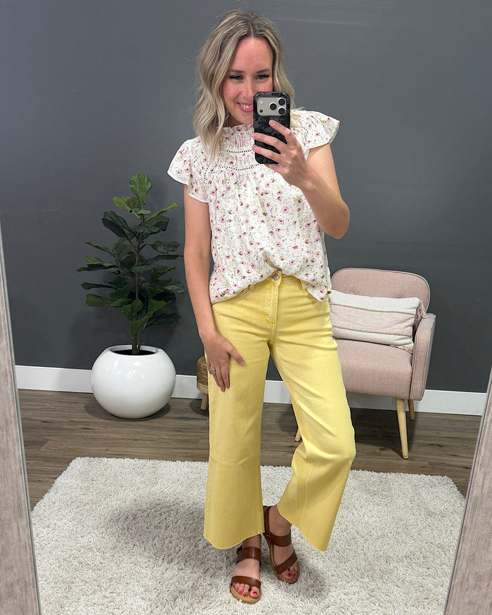 Elise Floral Ruffle and Lace Top FINAL SALE Mine