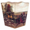 English Foxhunt Wood Waste Basket